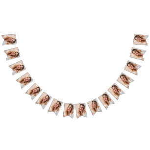 Bandeirinha Seu rosto em um aniversário personalizado