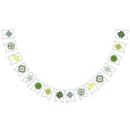 Bandeirinha Shamrock Clover Floral Rua.