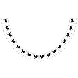 Bandeirinha Silhueta do galo do Gamecock