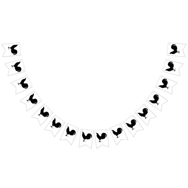 Bandeirinha Silhueta do galo do Gamecock (Todos)