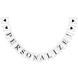 Bandeirinha Simples Crie Seu Próprio Coração Preto Festa 