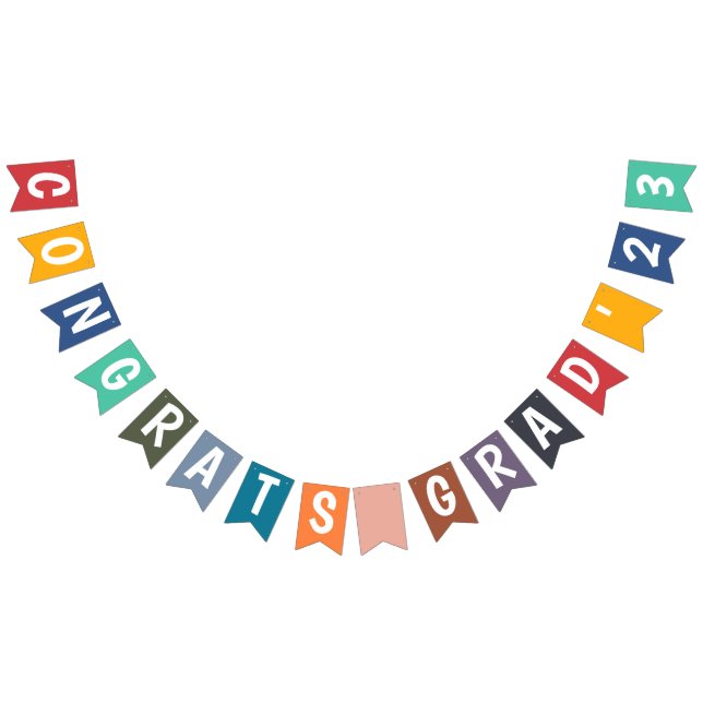 Bandeirinha Simples Moderno Parabéns Personalizados Formando C (Todos)