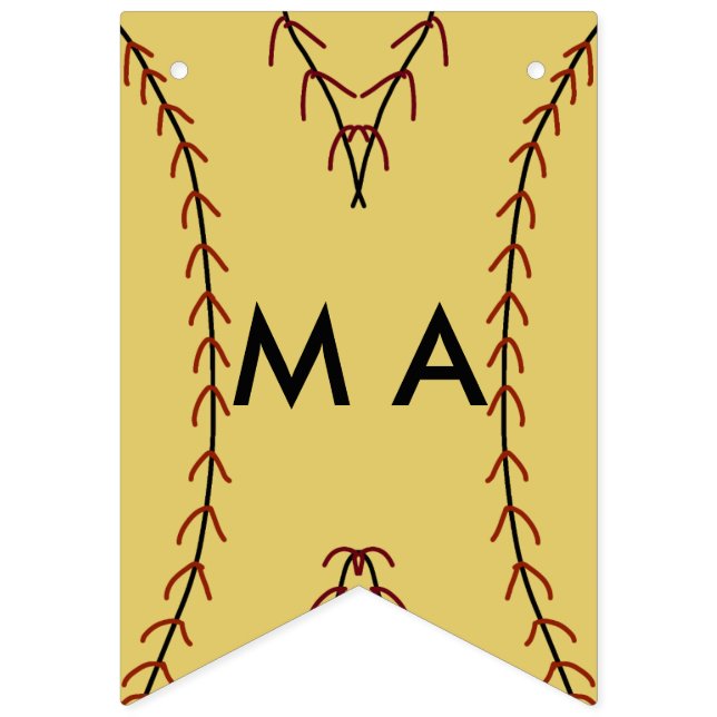 Bandeirinha Simples monograma adicione seu nome com letra míni (Primeira Bandeira)