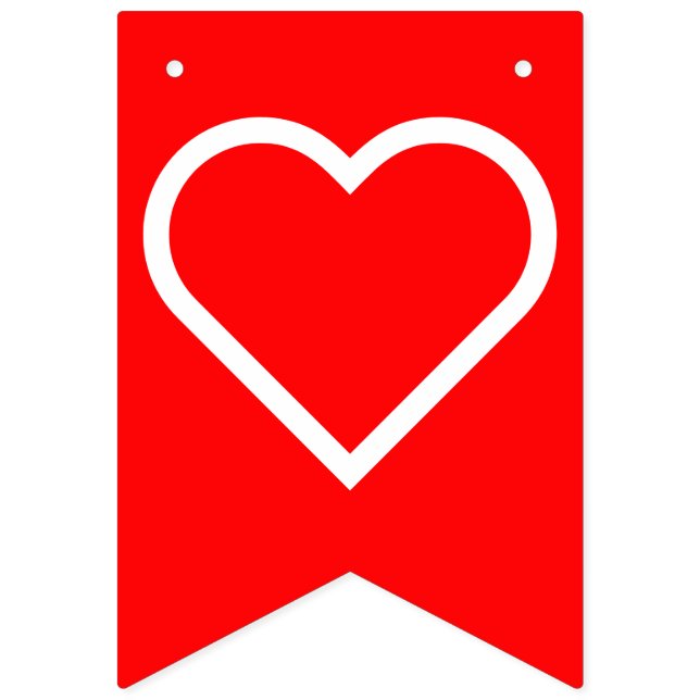 Bandeirinha Simplesmente símbolos/ícones - CORAÇÃO + ideias (Primeira Bandeira)