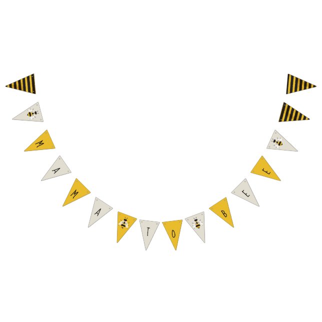 Bandeirinha Sinal de Banner Rustic Illustrated Bee Bunting (Todos)