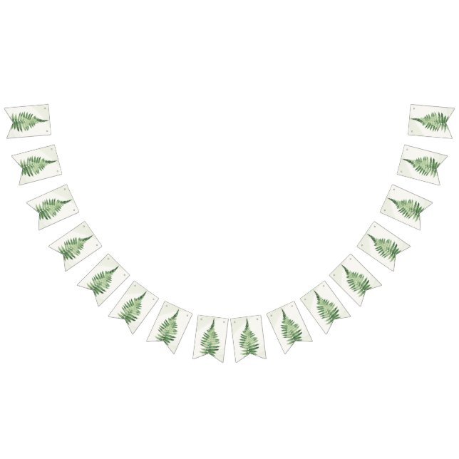 Bandeirinha Sinal de Casamento de Fern Verde Minimalista (Todos)