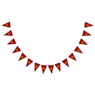 Bandeirinha Sinal de perigo de pimenta quente