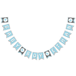 Bandeirinha Sinalizador de Bunting de Chá de fraldas/faixa pa