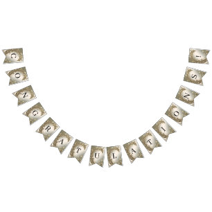 Bandeirinha Sinalizador Dourado Decorativo Elegante