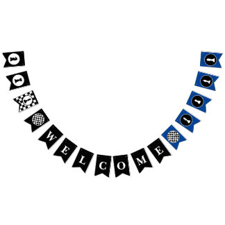 Bandeirinha Sinalizadores de Banner de Bunting do Tema do Ches