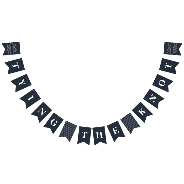 Bandeirinha Sinalizadores de Banner de Nó Ilustrado - Marinho (Todos)