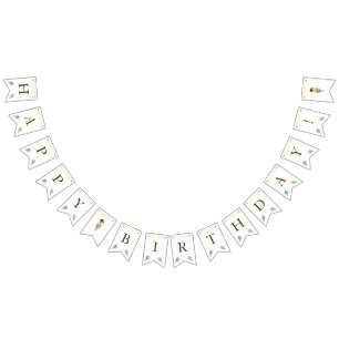 Bandeirinha Sinalizadores de Bunting da Festa de aniversário d