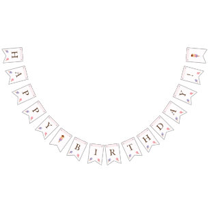 Bandeirinha Sinalizadores de Bunting da Festa de aniversário d