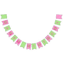 Sinalizadores de Bunting de Aniversário Verdes, Ro