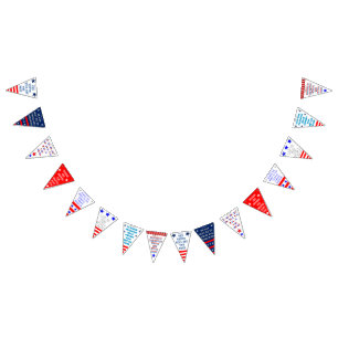 Bandeirinha Sinalizadores de Bunting de Banner Patriótico