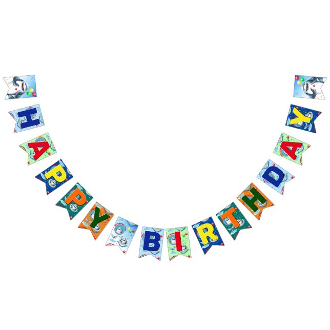 Bandeirinha Sinalizadores de Bunting do Aniversário de criança (Todos)