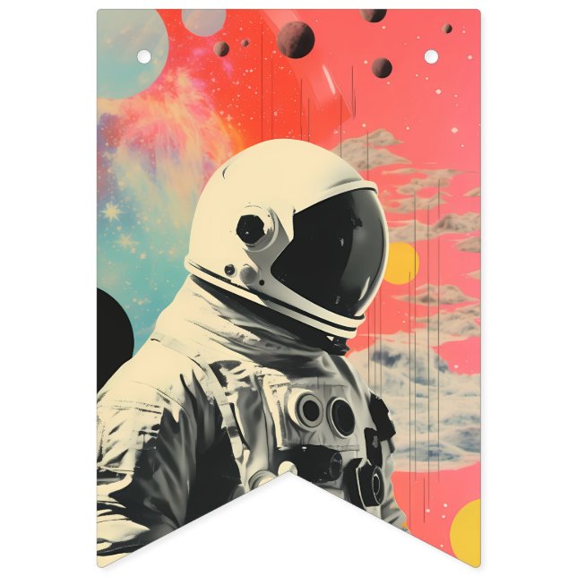 Bandeirinha Sinalizadores de Bunting do Astronauta Espacial (Primeira Bandeira)