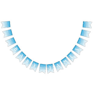 Bandeirinha Sinalizadores de Bunting do Chá de fraldas de Nuve