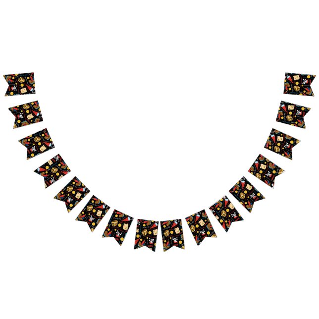 Bandeirinha Sinalizadores de Bunting do Partido Prate Treasure (Todos)