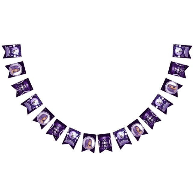 Bandeirinha Sinalizadores de Bunting Infantil Roxo (Todos)