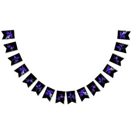 Bandeirinha Sinalizadores de Bunting Iris Roxos