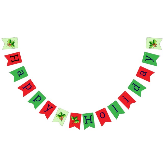 Bandeirinha Sinalizadores de Bunting Vermelho e Verde de Féria (Todos)