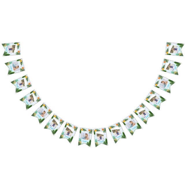 Bandeirinha Sinalizadores de Foto Mensais Tropicais Azuis (Todos)