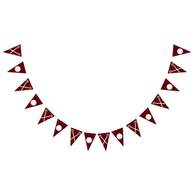 Bandeirinha Sinalizadores Maroon Bunting da Equipe de Lacrosse (Todos)
