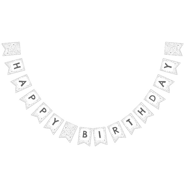 Bandeirinha Slate Confetti Watercolor Pontos Bunting Flag (Todos)