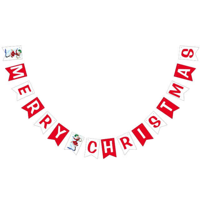 Bandeirinha Snowman e dançarinas de Natal (Todos)