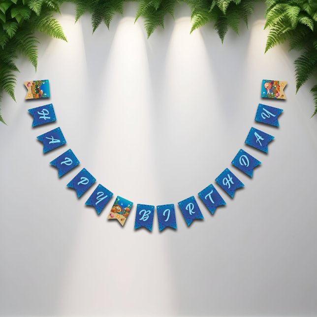 Bandeirinha Sob os animais marinhos, Cartoon submarino (Criador carregado)