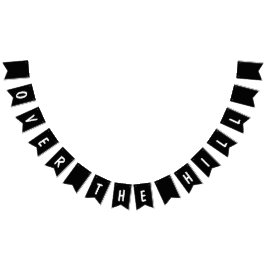 Bandeirinha Sobre a Colina Preta e Branca