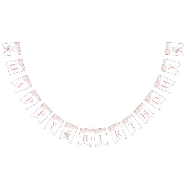 Bandeirinha Some Bunny is Turning One Birthday Banner (Todos)