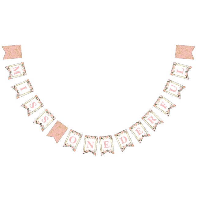 Bandeirinha Srta. ONEMaravilha 1º Banner de Aniversário (Todos)