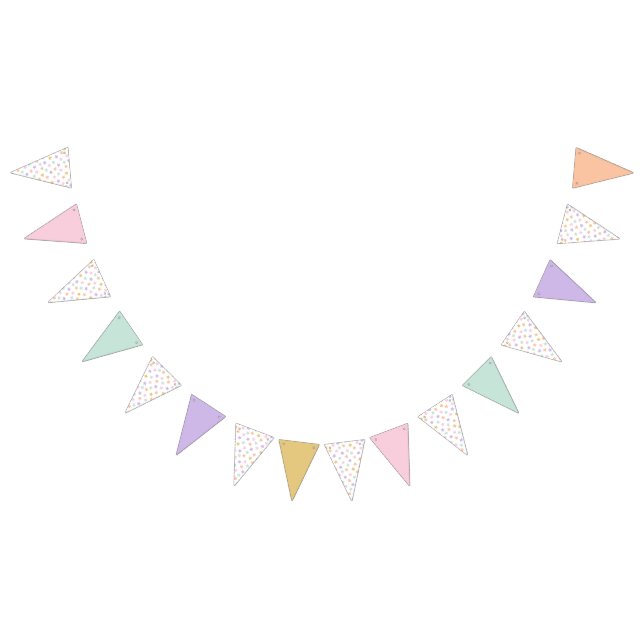 Bandeirinha Star Confetti (Pastel-Solids) (Todos)