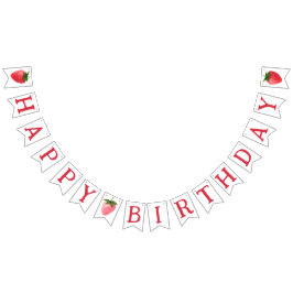 Bandeirinha Strawberry Berry Primeiro Aniversário