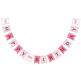 Bandeirinha streaming de aniversário de arco rosa