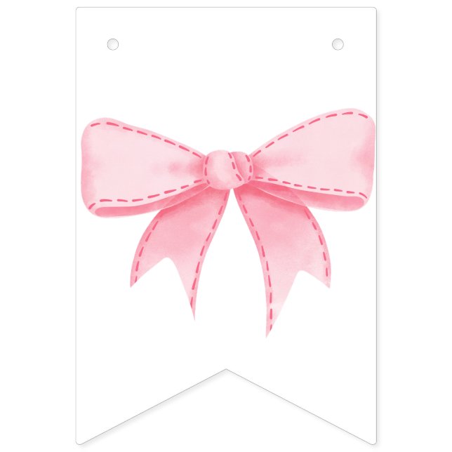Bandeirinha streaming de aniversário de arco rosa (Primeira Bandeira)