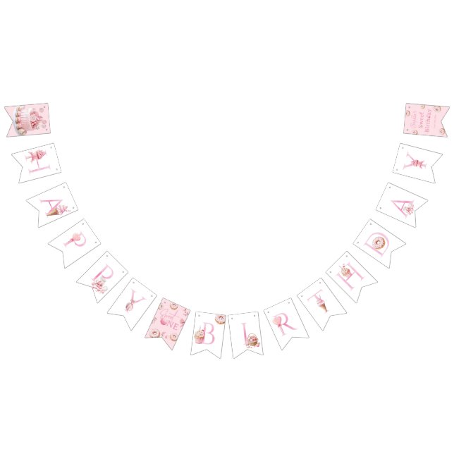 Bandeirinha Sweet One Birthday Banner (Todos)