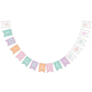 Bandeirinha Sweet One First Birthday Custom Bunting Flags