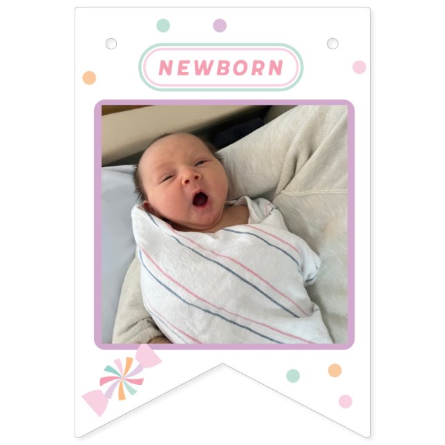 Bandeirinha Sweet One MONTH BY MONTH FIRST BIRTHDAY banner! (Segunda Bandeira)