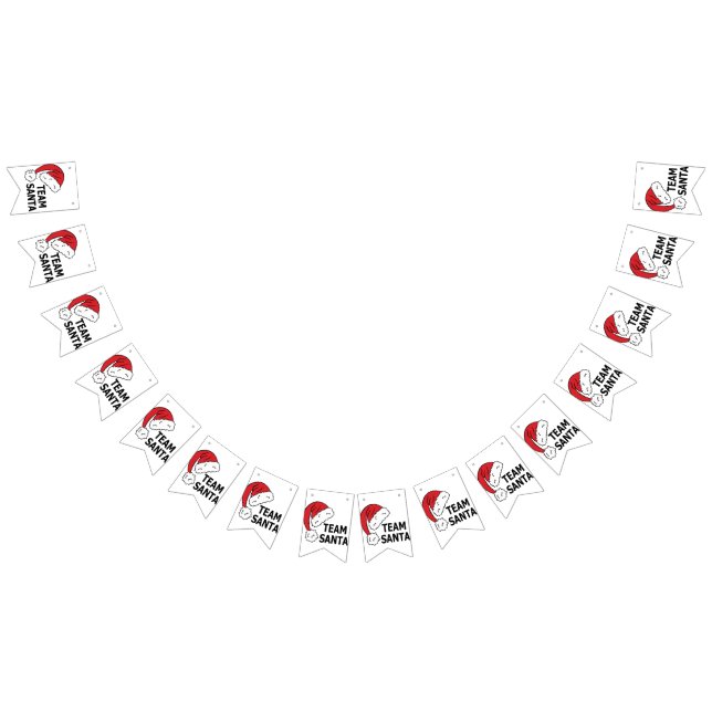 Bandeirinha Team Santa ,Cool Christmas Gift (Todos)