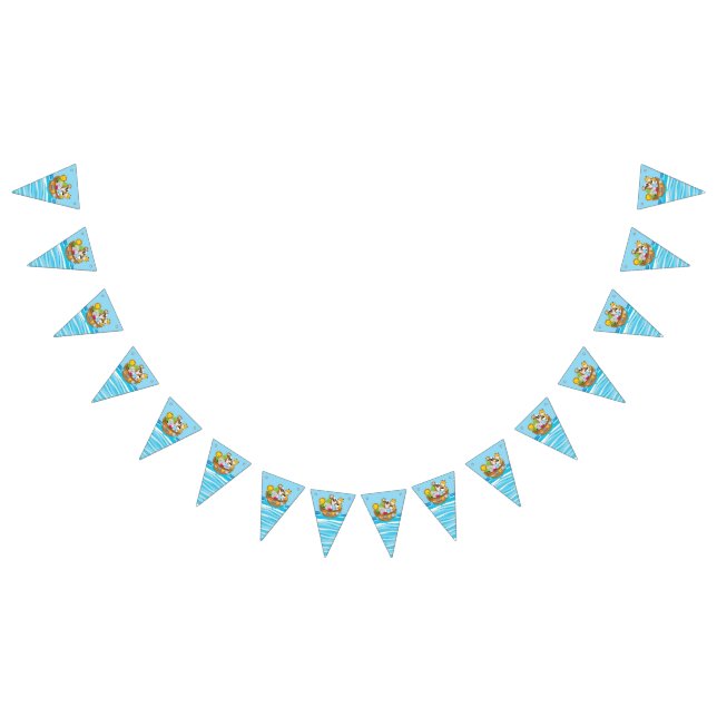 Bandeirinha Tema da arca de Noah com animais do bebê (Todos)