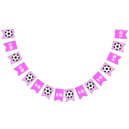 Bandeirinha Tema da festa rosa das garotas da faixa de anivers