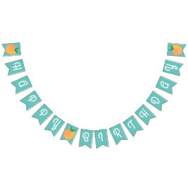 Bandeirinha Tema de Festa de primeiro aniversario de Fruta Bon