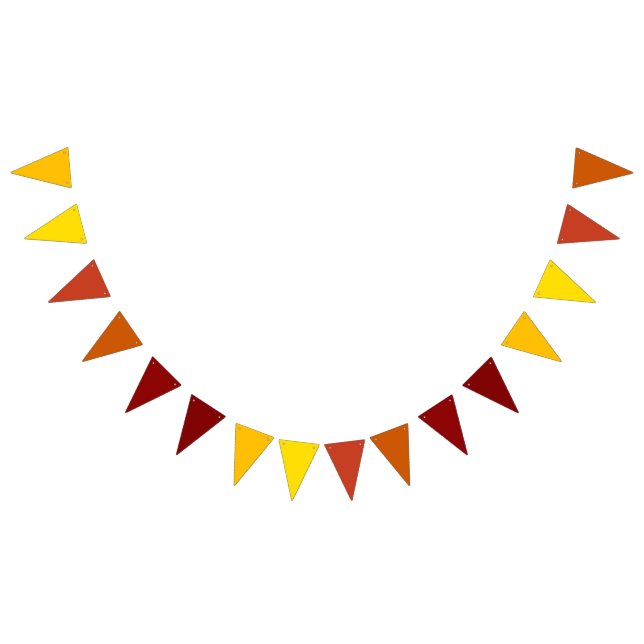 Bandeirinha Tema de Gradação de Outono Triangular (Todos)