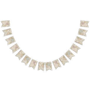 Bandeirinha Tema do Viagem do Mapa Mundial 1831