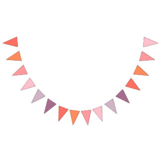 Bandeirinha Tema Gradiente de Pôr do Sol Estandarte Triangular