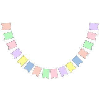 Bandeirinha Tema Gradiente Pastel de Bandeirolas Triangulares