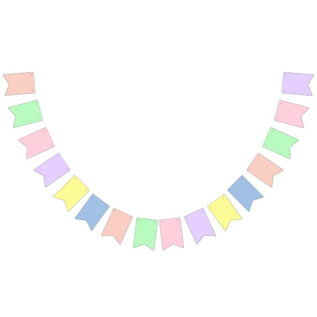 Bandeirinha Tema Gradiente Pastel de Bandeirolas Triangulares (Todos)
